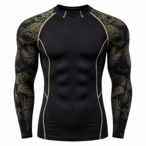 Wholesale Anti-UV Protection Rash Guard <b>Shirt</b> UPF 50+ Breathable Full Sleeve <b>Compression</b> Unisex Spandex Polyester Sportswear - Product Image 1