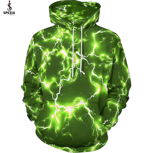 Sudadera con Capucha Lisa de Algodón 100% Impresa en 3D, Ajuste Holgado, con Logotipo, Prenda Tejida Transpirable para Otoño - Product Image 3