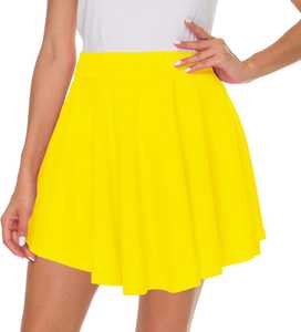 Faldas Cortas de Golf de Cintura Alta de Algodón Transpirable para Mujer, Ideales para Tenis, Baile y Fitness, de Secado Rápido, Color Liso - ¡Gran Oferta! - Product Image 4