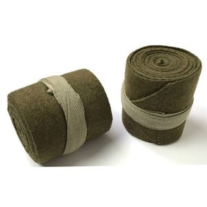 Guêtres en laine grise allemandes de la Première ou de la Seconde Guerre mondiale, utilisées pour la reconstitution historique - Product Image 4
