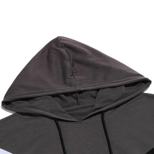<b>Short</b> <b>Sleeve</b> Hooded Tee Custom <b>Hoodie</b> Sweatshirt Casual Color Block Sports T-shirt for Men - Product Image 6