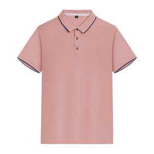 Polo à manches courtes gris uni pour homme avec bordure vert lime, coupe décontractée, tissu Oxford tissé - Product Image 5