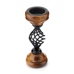 Quemador de incienso árabe de lujo con mango de madera, Mabkhara de oro rosa, quemador de incienso Oud, decoración para el hogar con fragancia de Oriente Medio - Product Image 5