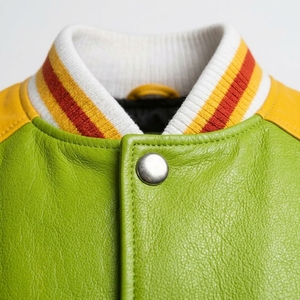 Casual Sports Varsity <b>Jacket</b> Custom <b>Men's</b> Fashionable Baseball Casual Windproof Color Blocking Long Sleeve lettermen <b>Jacket</b> - Product Image 6