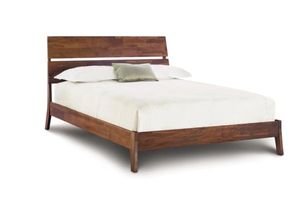 Premium Solid Wood Platform <b>Bed</b> with Matching Nightstand | Mid-Century Slotted Headboard King <b>Queen</b> <b>Size</b> - Product Image 5