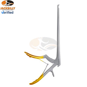 JACKBILLY High Quality Stainless Steel Spurling Kerrison Rongeur Punch Thin Foot Plate 90 Degree 2mm <b>Bite</b> Size for Surgical - Product Image 2
