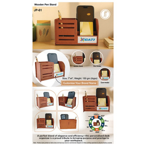 OfficePro Promotional Wooden Stand with Printing for Thanksgiving & Christmas - Product Image 1