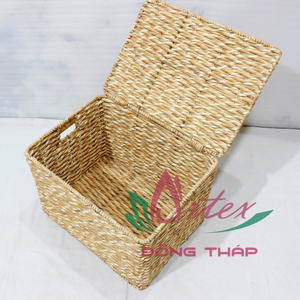 Cesta de almacenamiento de algas marinas tejidas de fábrica Artex Dong Thap para organización del hogar ropa de lavandería uso decorativo - Product Image 2