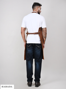 Tablier de chef cuisinier en cuir sans manches pour restaurants et barbier Outil de nettoyage ménager pour la cuisine et la maison - Product Image 2