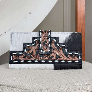 2025 Wholesale New Arrival Travel <b>Wallet</b> <b>Card</b> Holder Hand Tooled Leather Long <b>Wallet</b> Genuine Cowhide Leather <b>Wallets</b> for Unisex - Product Image 4