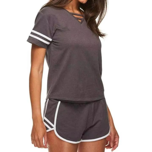 Camiseta Corta Personalizada al por Mayor para Mujer, de Alta Calidad, Informal, de Manga Corta, Estampada, Ajustada, Transpirable y Ecológica - Product Image 3