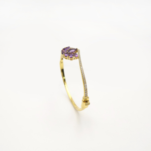 Bracelet en améthyste en forme de poire, taille 3x5, élégant, bijou fantaisie pour femme, pièce de collection de qualité supérieure - Product Image 2