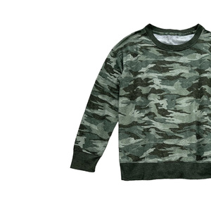 Sudadera de Cuello Redondo con Camuflaje de Corte Holgado para Hombre y Mujer, Cómodo Suéter Verde Camuflado para Uso Diario Informal - Product Image 2