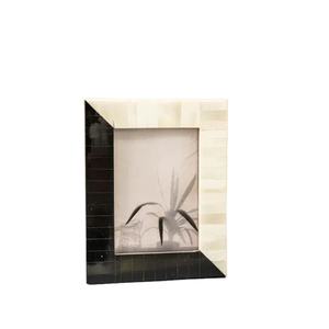 Marco DE FOTOS Cuadro de madera Marco de madera de mango Decoración contemporánea Incrustaciones de hueso Foto Boda Marco hecho a mano - Product Image 1