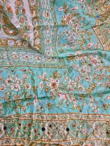 Elegant Mirror Embroidery Shawls Fashion <b>Scarves</b> Set Festive Wedding Party Wear Traditional Handmade Women Wholesale Accessories - Product Image 6