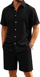 Men Summer <b>Knitted</b> Embroidered 100% Cotton Quick Dry Short Sleeve Custom Logo Joggers Suits <b>Set</b> Shirt and Short <b>Set</b> - Product Image 3