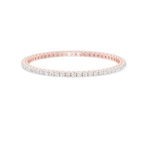 Bracelet tennis en or jaune/blanc/rose 14 carats avec diamants de laboratoire pour femmes, cadeau de luxe plaqué rhodium - Product Image 1