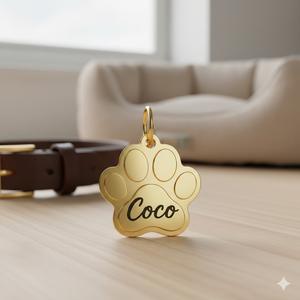 Etiqueta de identificación personalizada de metal para mascotas, grabada con el nombre de perro o gato, barata y al por mayor, para collar. - Product Image 3