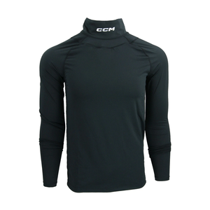 Camiseta Protectora de Cuello de Compresión para Hockey LS Senior/Adulto C C M (TNG2BA) - Negra - Product Image 1