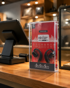 Transparent for Acrylic Earbuds Display <b>Stand</b> with Custom Logo & Size for Consumer Electronics Retailers - Product Image 6