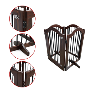 Clôture de Sécurité pour Animaux de Compagnie en Bois, Pliable, Réglable, Portable, Moderne, Luxe, Solide, Autoportante, Vente en Gros, ODM, OEM - Product Image 3