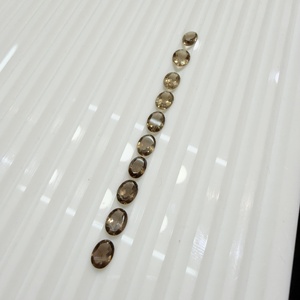 พลอยควอตซ์สโมคกี้สีน้ำตาลธรรมชาติทรงรีสำหรับทำเครื่องประดับ AJ Gems จากราชสถาน แบบคาโบชอง - Product Image 6