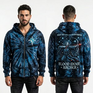 เสื้อฮู้ดซิปสไตล์วินเทจสีเหลืองมัสตาร์ดลายกราฟิกสตรีทแวร์สำหรับผู้ชาย ผลิตจากโรงงานโดยตรง - Product Image 2