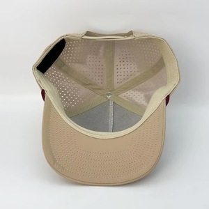 Casquettes de baseball 5 panneaux perforées avec logo brodé personnalisé sur patch, chapeau de golf avec cordon pour homme et femme, fabrication vietnamienne - Product Image 3