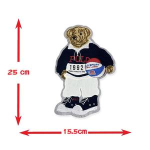 Parches Bordados de Chenilla 3D, Osito de Peluche Grande Marrón, Termoadhesivos para Ropa y Gorras, Costura DIY, Bordado Personalizado - Product Image 3