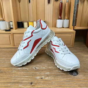 Chaussures de sport décontractées de luxe pour hommes en cuir véritable avec semelle à coussin d'air, personnalisation sur mesure - Product Image 4