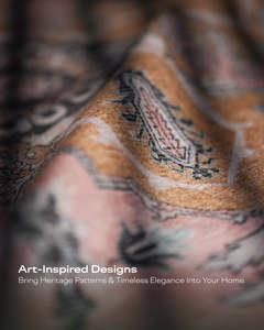 Alfombra Oriental India de Poliéster de Pelo Medio, Fabricada a Máquina por Mittal Textile, con Patrón Abstracto, Flecos, Antideslizante, Apta para Mascotas - Product Image 5