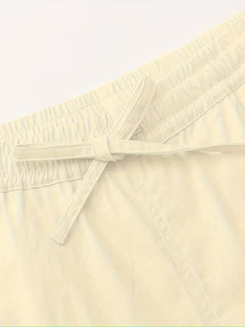 Pantalon décontracté personnalisé pour homme en polyester, coupe droite, couleur unie, avec cordon de serrage, taille mi-haute - Product Image 6