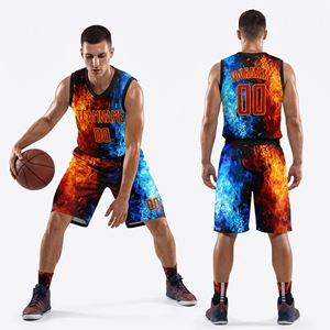 Nuevo Uniforme de Baloncesto de Manga Corta Transpirable con Estampado Personalizado, 100% Poliéster con Logotipo y Color Personalizados - Product Image 2