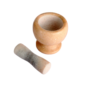 Mortero y Pilón de Mármol Natural Ecológico, Herramienta de Cocina Manual - Product Image 2