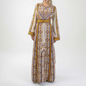 Elegante Vestido Thobe Estilo Dubái para Mujer, Material de Lino, Calidad Premium, Árabe Islámico, Maxi, Antiarrugas, Transpirable - Product Image 3