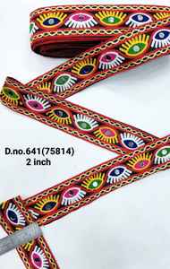 Encaje Gamthi premium para Navratri con colores vibrantes y diseño tradicional gujarati. - Product Image 4