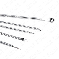 Kit d'outils pour l'élimination des points noirs, logo personnalisé, ensemble chirurgical de soins de la peau, extraction de l'acné, élimination des points noirs, outils faciaux