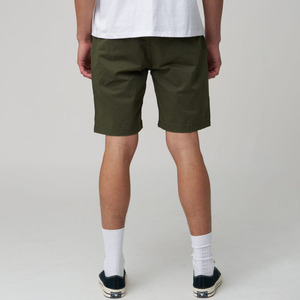Shorts Bermuda en Coton Oxford Vert Olive pour Homme, Fabriqués en Usine, Taille Mi-Haute, Style Décontracté, Couleur Unie, Respirants, 220g, Chino pour Homme - Product Image 2