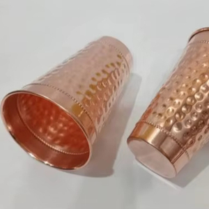 Global Export Copper Glass Tumbler Supplier Ayurvedic Drinking Water Cup Bulk Metal <b>Drinkware</b> Manufacturer India - Product Image 1