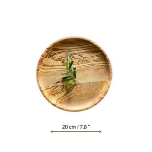 Ensemble de plats de service ronds en bois massif poli, écologiques, faits à la main, style Wabi Sabi, artisanat décoratif pour la table à manger - Product Image 4