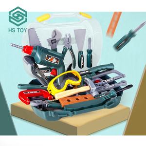 Juego de Caja de Herramientas mecánicas de juguete de <span class=keywords><strong>electricista</strong></span> para niños HS, Banco portátil y maleta con kit de herramientas de reparación de plástico, juego de simulación para niños - Product Image 6