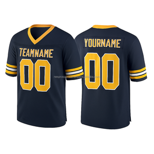 Maillot de football américain personnalisé de haute qualité à manches courtes pour l'été avec broderie du nom et du numéro de l'équipe, fournisseur de vêtements de sport OEM - Product Image 6