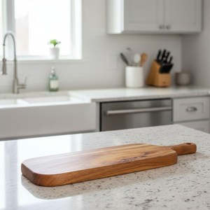 MN EXPORTS Planche à découper rectangulaire en bois d'acacia naturel, planche à découper professionnelle pour la cuisine, durable, passe au lave-vaisselle, fabriquée à la main - Product Image 3