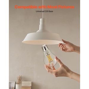 Paquete de 6 Bombillas LED A19 de Filamento Estilo Edison, Regulables, 4.5W, 450 Lúmenes, 2700K, Blanco Cálido, Base E26 - Product Image 5