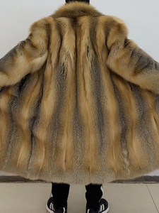 High Quality Wholesale Custom Winter Warm Fluffy <b>Long</b> Fox Fur <b>Jacket</b> <b>Men's</b> Furry Real Gold Fox Fur Coats for <b>Men</b> - Product Image 2