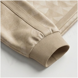 Ensemble de survêtement beige pour femmes, manches longues, fermeture éclair sur le devant, pantalon de jogging uni avec poches latérales, tenue d'automne - Product Image 6