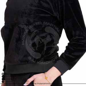 Sudadera con Capucha de Felpa Gruesa 100% Algodón con Logotipo Personalizado, Estilo Urbano Oversize Unisex, Hombros Caídos, Bolsillo con Aplique Estampado, Invierno - Product Image 3