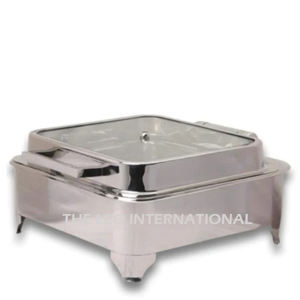 Plat à chafing professionnel en acier inoxydable, finition brillante et robuste, idéal pour les banquets - Product Image 3