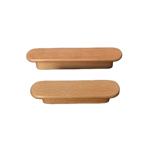 Perillas de puerta de resina epoxi y madera con asas de diseño de acento de cuero para interiores de casas y hoteles - Product Image 2