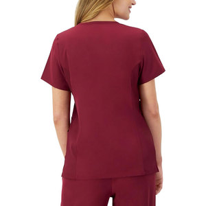 Conjunto de Uniforme Médico para Mujer, Blusa de Enfermera de Manga Corta, Pantalones Elásticos con Cordón, Ropa de Trabajo Suave para Hospital y Clínica, Venta al Por Mayor - Product Image 2
